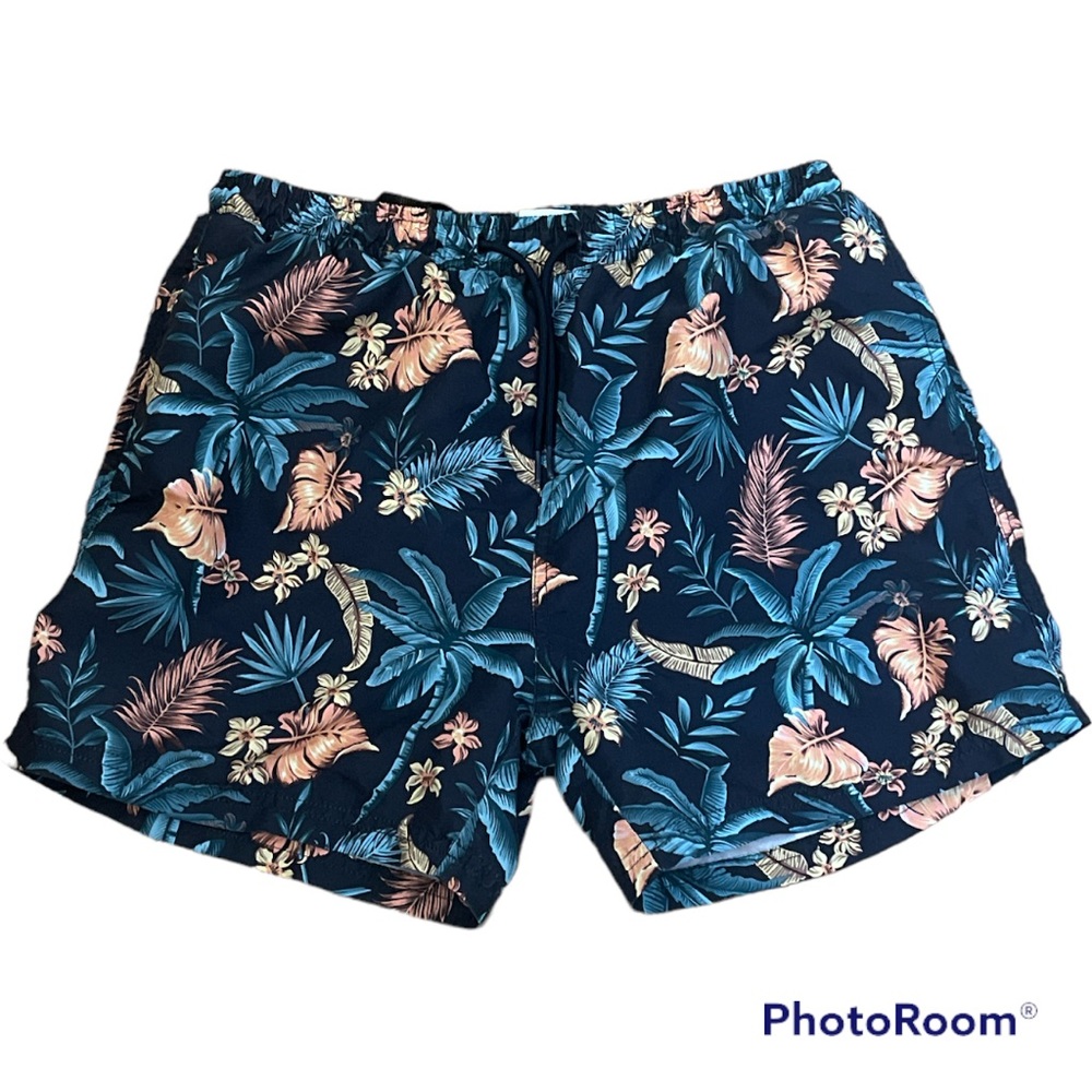 PRIMARK tropical floral print swim trunks size medium